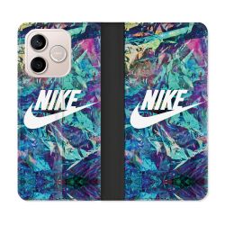 Housse Cuir Portefeuille Pour Honor 600 Lite 5G Nike Turquoise