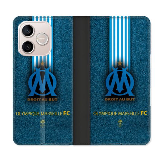 Housse Cuir Portefeuille Pour Honor 600 Lite 5G Olympique Marseille OM Bande