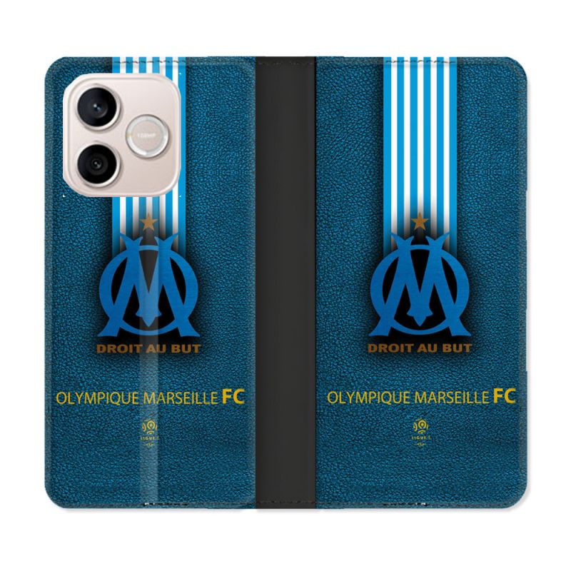 Housse Cuir Portefeuille Pour Honor 600 Lite 5G Olympique Marseille OM Bande