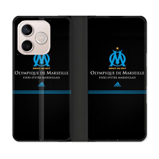 Housse Cuir Portefeuille Pour Honor 600 Lite 5G Olympique Marseille OM Fier etre Marseillais