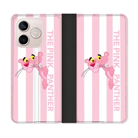 Housse Cuir Portefeuille Pour Honor 600 Lite 5G Panthere Rose