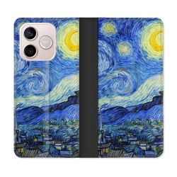 Housse Cuir Portefeuille Pour Honor 600 Lite 5G Peinture La nuit étoilée