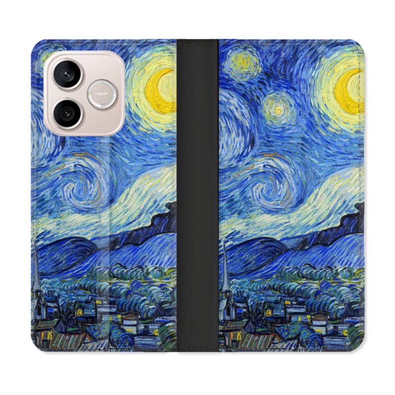 Housse Cuir Portefeuille Pour Honor 600 Lite 5G Peinture La nuit étoilée