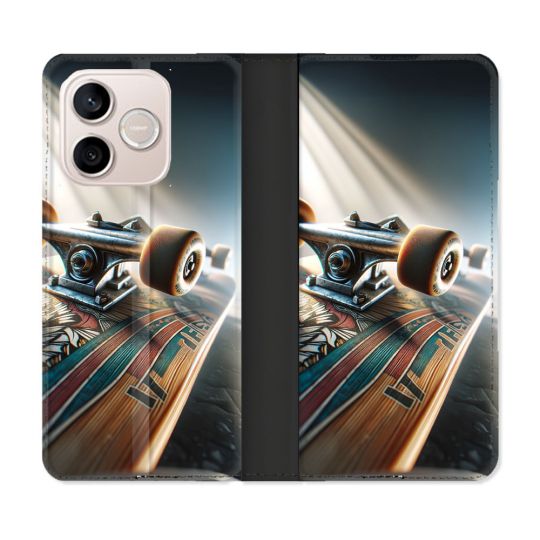Housse Cuir Portefeuille Pour Honor 600 Lite 5G Planche Skate