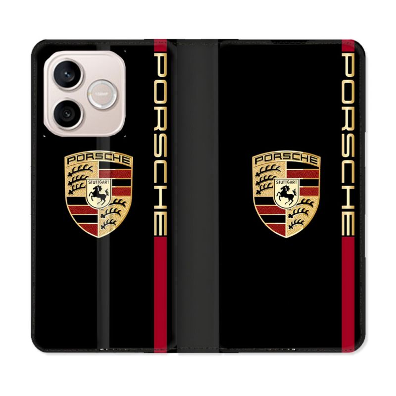 Housse Cuir Portefeuille Pour Honor 600 Lite 5G Porsche Line
