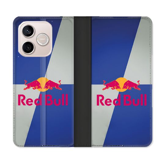 Housse Cuir Portefeuille Pour Honor 600 Lite 5G Red Bull Classique