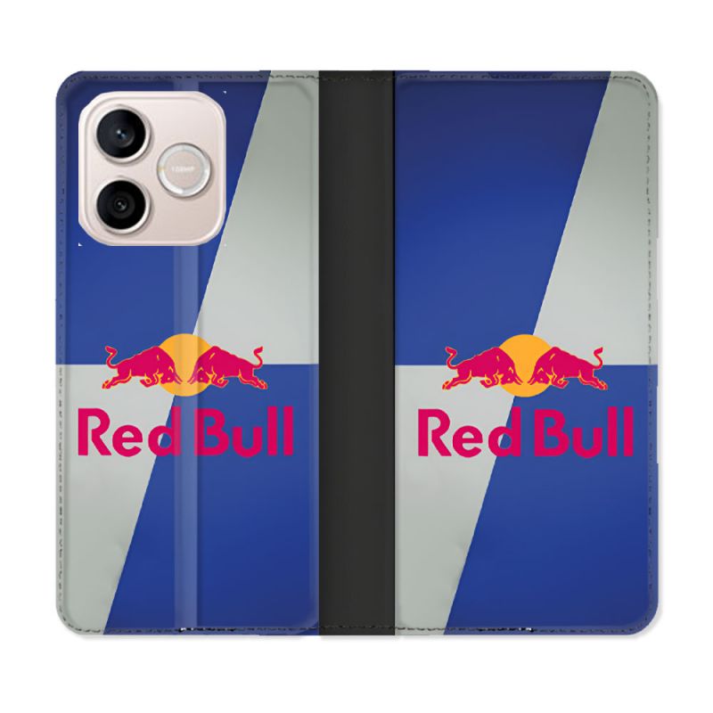 Housse Cuir Portefeuille Pour Honor 600 Lite 5G Red Bull Classique