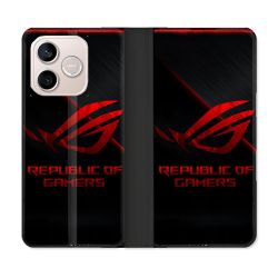 Housse Cuir Portefeuille Pour Honor 600 Lite 5G ROG Rouge