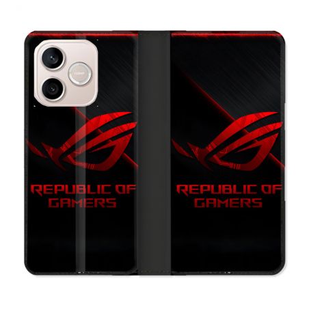 Housse Cuir Portefeuille Pour Honor 600 Lite 5G ROG Rouge