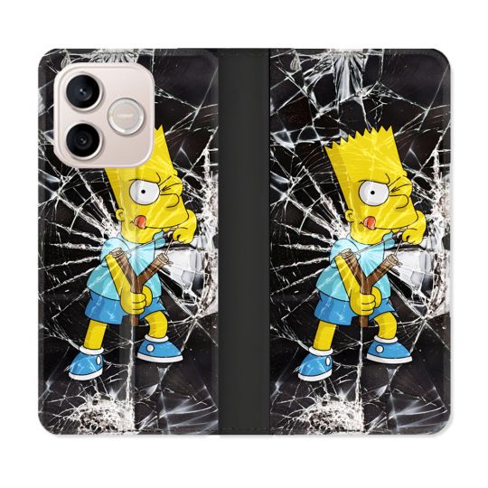 Housse Cuir Portefeuille Pour Honor 600 Lite 5G Simpson Bart