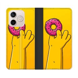 Housse Cuir Portefeuille Pour Honor 600 Lite 5G Simpson Donuts