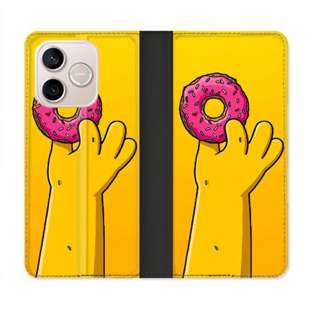 Housse Cuir Portefeuille Pour Honor 600 Lite 5G Simpson Donuts