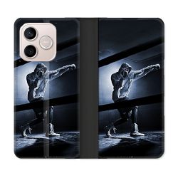 Housse Cuir Portefeuille Pour Honor 600 Lite 5G Sport Boxe Poing