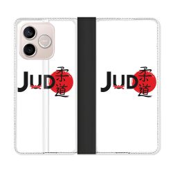 Housse Cuir Portefeuille Pour Honor 600 Lite 5G Sport Judo Logo