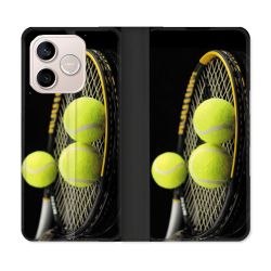 Housse Cuir Portefeuille Pour Honor 600 Lite 5G Sport Tennis Balls