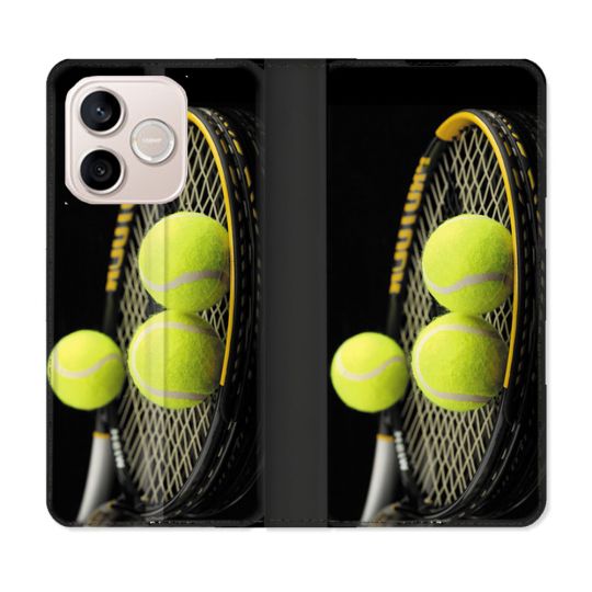 Housse Cuir Portefeuille Pour Honor 600 Lite 5G Sport Tennis Balls