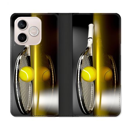 Housse Cuir Portefeuille Pour Honor 600 Lite 5G Sport Tennis Reflet