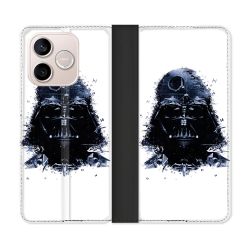 Housse Cuir Portefeuille Pour Honor 600 Lite 5G Star Wars - Dark Vador Blanc
