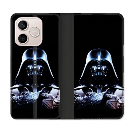 Housse Cuir Portefeuille Pour Honor 600 Lite 5G Star Wars - Dark Vador Noir