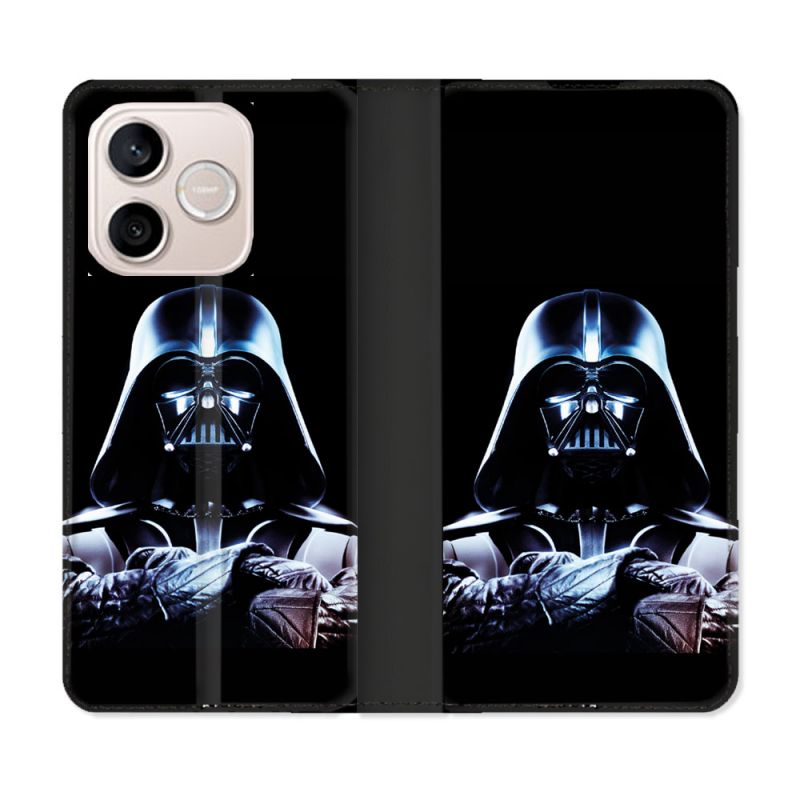 Housse Cuir Portefeuille Pour Honor 600 Lite 5G Star Wars - Dark Vador Noir