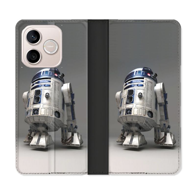 Housse Cuir Portefeuille Pour Honor 600 Lite 5G Star Wars - R2D2