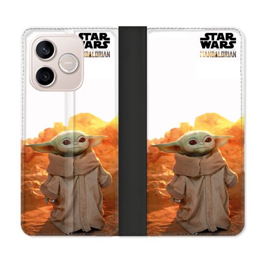 Housse Cuir Portefeuille Pour Honor 600 Lite 5G Star Wars - Yoda bebe soleil