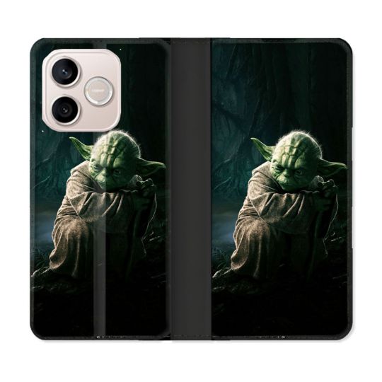 Housse Cuir Portefeuille Pour Honor 600 Lite 5G Star Wars - Yoda sombre