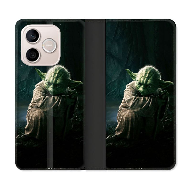 Housse Cuir Portefeuille Pour Honor 600 Lite 5G Star Wars - Yoda sombre