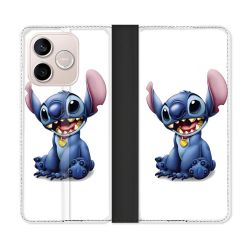 Housse Cuir Portefeuille Pour Honor 600 Lite 5G Stitch Blanc
