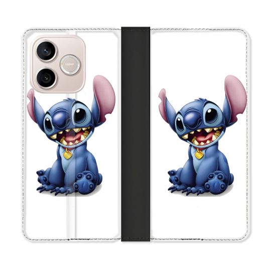 Housse Cuir Portefeuille Pour Honor 600 Lite 5G Stitch Blanc