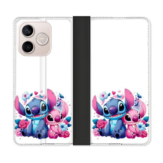 Housse Cuir Portefeuille Pour Honor 600 Lite 5G Stitch Love
