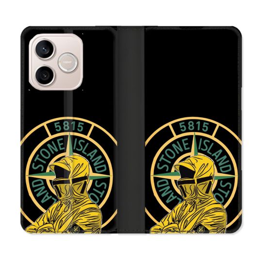 Housse Cuir Portefeuille Pour Honor 600 Lite 5G Stone Island Color