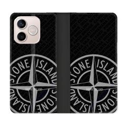 Housse Cuir Portefeuille Pour Honor 600 Lite 5G Stone Island Gris