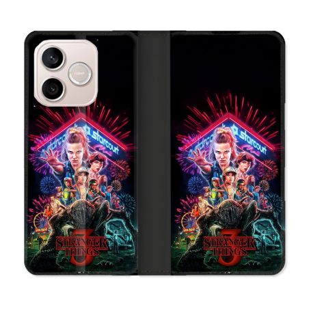 Housse Cuir Portefeuille Pour Honor 600 Lite 5G Stranger Things Affiche 3