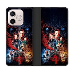 Housse Cuir Portefeuille Pour Honor 600 Lite 5G Stranger Things Affiche 4