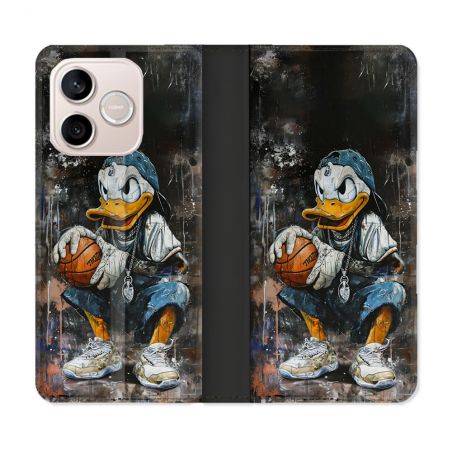 Housse Cuir Portefeuille Pour Honor 600 Lite 5G Street Art Donald Duck