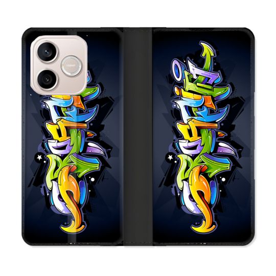Housse Cuir Portefeuille Pour Honor 600 Lite 5G Street Art Graffiti