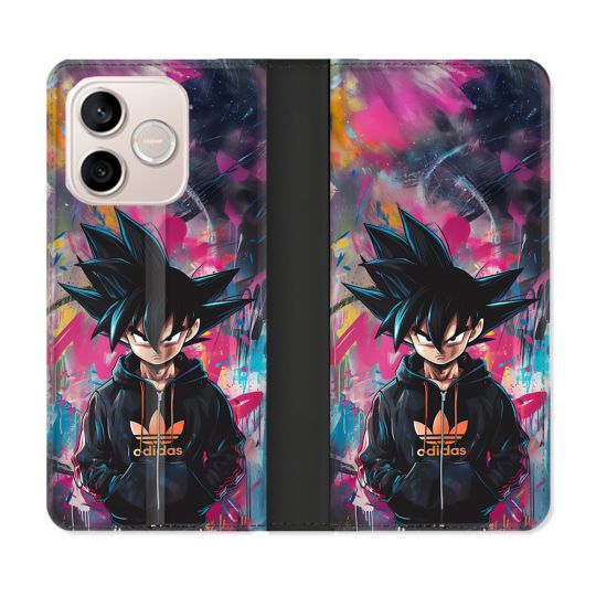 Housse Cuir Portefeuille Pour Honor 600 Lite 5G Street Art Sangoku