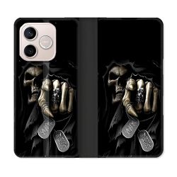 Housse Cuir Portefeuille Pour Honor 600 Lite 5G Tete de Mort Your Next