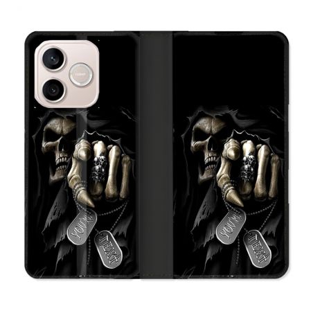 Housse Cuir Portefeuille Pour Honor 600 Lite 5G Tete de Mort Your Next