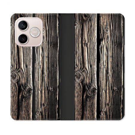 Housse Cuir Portefeuille Pour Honor 600 Lite 5G Texture Bois
