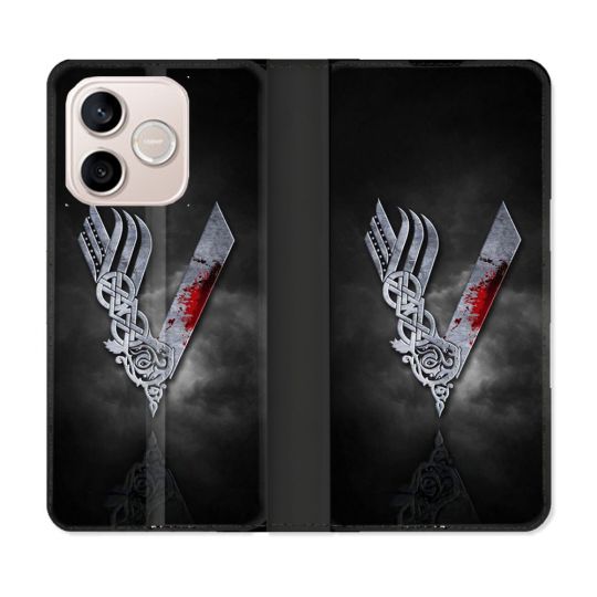 Housse Cuir Portefeuille Pour Honor 600 Lite 5G Viking