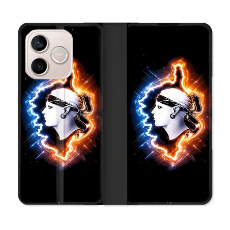 Housse Cuir Portefeuille Pour Honor 600 Lite 5G Voyage Corse Brillante