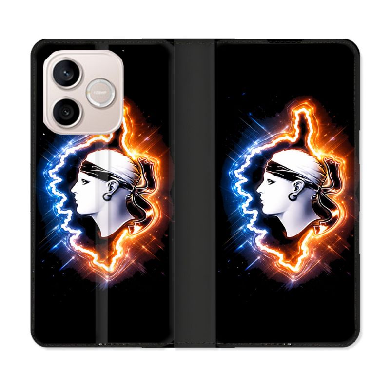 Housse Cuir Portefeuille Pour Honor 600 Lite 5G Voyage Corse Brillante