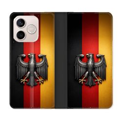 Housse Cuir Portefeuille Pour Honor 600 Lite 5G Voyage Drapeau Allemagne