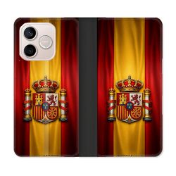 Housse Cuir Portefeuille Pour Honor 600 Lite 5G Voyage Drapeau Espagne