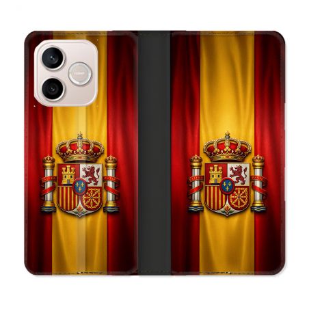 Housse Cuir Portefeuille Pour Honor 600 Lite 5G Voyage Drapeau Espagne
