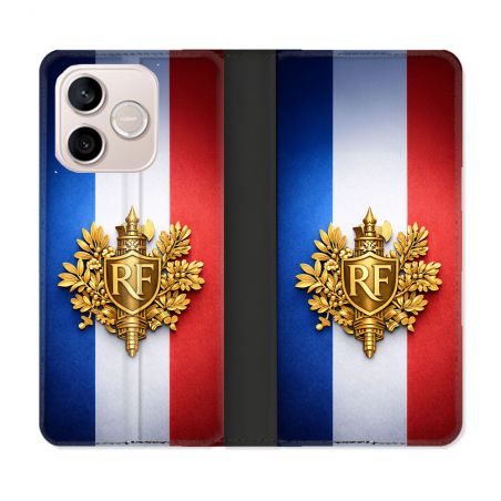 Housse Cuir Portefeuille Pour Honor 600 Lite 5G Voyage Drapeau France