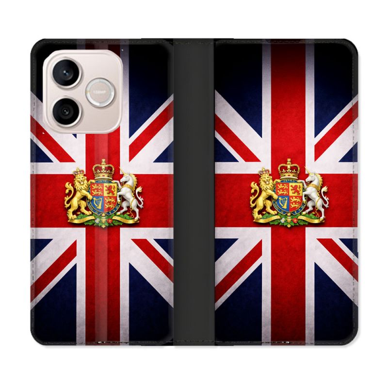 Housse Cuir Portefeuille Pour Honor 600 Lite 5G Voyage Drapeau Grande Bretagne UK