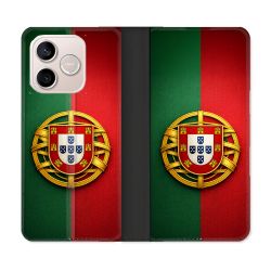Housse Cuir Portefeuille Pour Honor 600 Lite 5G Voyage Drapeau Portugal